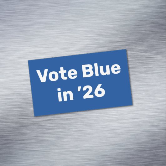 Stem blauw in 2026 magnetisch visitekaartje (Voorbeeld)