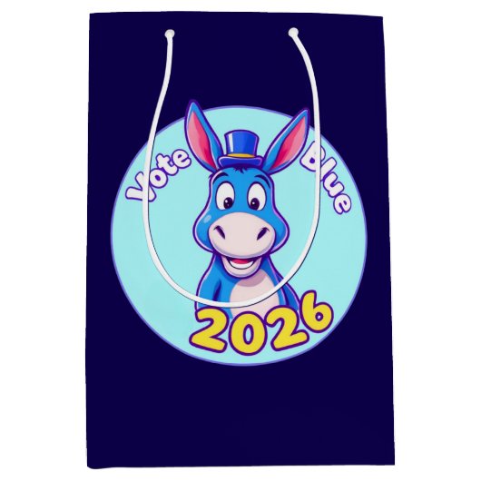 stem blauw in 2026 medium cadeauzakje (Voorkant)