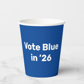 Stem blauw in 2026 papieren bekers