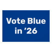 Stem blauw in 2026 perfect poster (Voorkant)