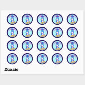 Stem blauw in 2026 ronde sticker (Vel)