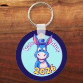 Stem blauw in 2026 sleutelhanger (Achterkant)