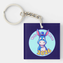 Stem blauw in 2026 sleutelhanger