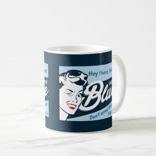 Stem Blauw | MOK | Retro Grappig (Voorkant rechts)