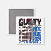 Stem Blauw Niet op de misdadiger Magneet (Voorkant / Achterkant)