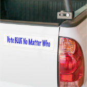 Stem BLAUW Ongeacht wie Bumpersticker (Op Truck)