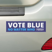 Stem blauw ongeacht wie, Harris voor president Bumpersticker (Op auto)