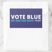 Stem blauw ongeacht wie, Harris voor president Rechthoekige Sticker (Tas)