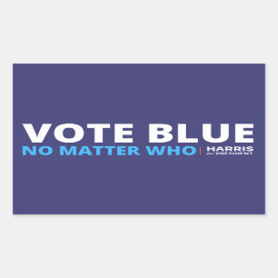 Stem blauw ongeacht wie, Harris voor president Rechthoekige Sticker