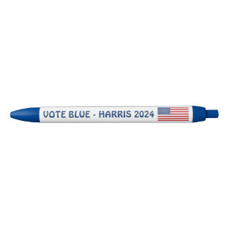 Stem Blauw | Politieke verkiezingen Kamala Harris  Zwarte Inkt Pen
