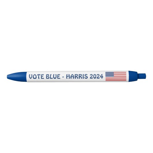 Stem Blauw | Politieke verkiezingen Kamala Harris  Zwarte Inkt Pen (Voorkant)