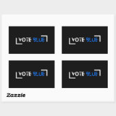 Stem Blauw Rechthoekige Sticker (Vel)
