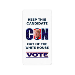 Stem Blauw Resist 2024 Presidential Rectangle Labe Etiket