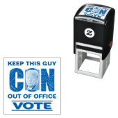 Stem Blauw Resist 2024 Zelfinkt Rubber Stamp Zelfinktende Stempel (In situ)