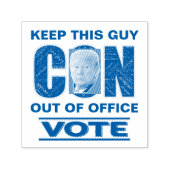 Stem Blauw Resist 2024 Zelfinkt Rubber Stamp Zelfinktende Stempel (Design)