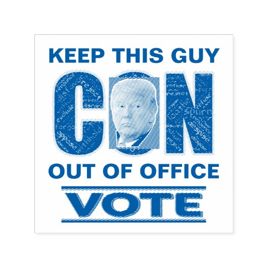 Stem Blauw Resist 2024 Zelfinkt Rubber Stamp Zelfinktende Stempel (Design)