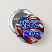 Stem Blauw Ronde Button 5,7 Cm (Voorkant /achterkant)