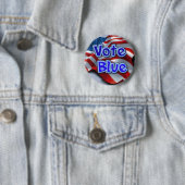 Stem Blauw Ronde Button 5,7 Cm (In situ)