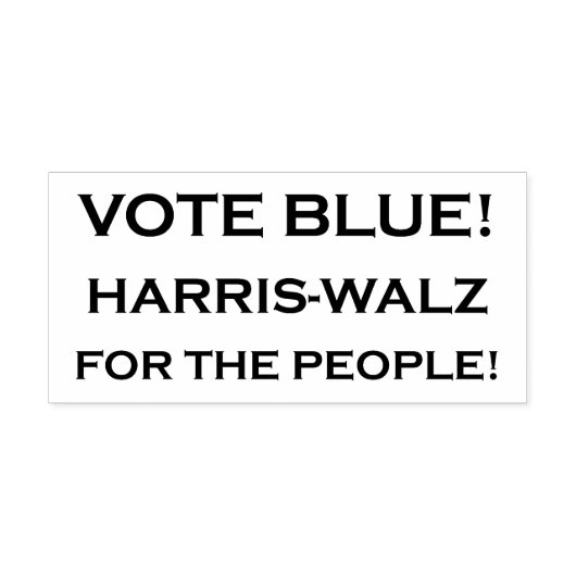 STEM BLAUW! RUBBERSTEMPEL (Afrduk)