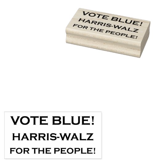 STEM BLAUW! RUBBERSTEMPEL (Gestempeld)