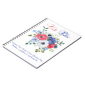 Stem Blauw Stemmen VS Democratische Politieke Stem Notitieboek (Linkerzijde)