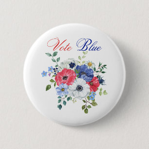 Stem Blauw Stemmen VS Democratische Politieke Stem Ronde Button 5,7 Cm