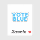 Stem Blauw Sticker (Vel)