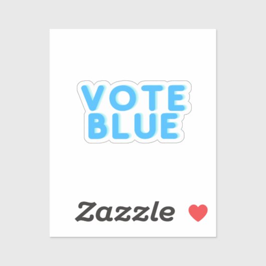 Stem Blauw Sticker (Vel)