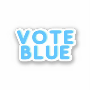 Stem Blauw Sticker