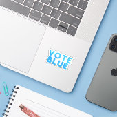 Stem Blauw Sticker (Laptop met iPhone)