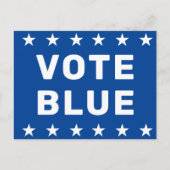 Stem Blauw teken Briefkaart (Voorkant)