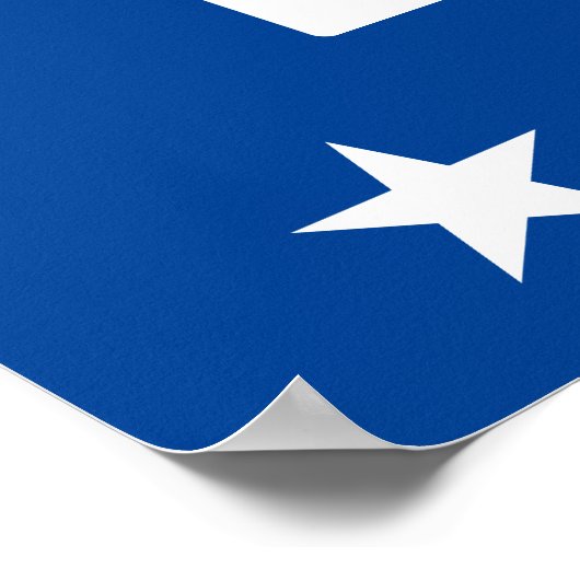 Stem Blauw teken Poster (Hoek)