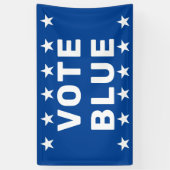 Stem Blauw teken Spandoek (Verticaal)