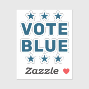 Stem Blauw teken Sticker