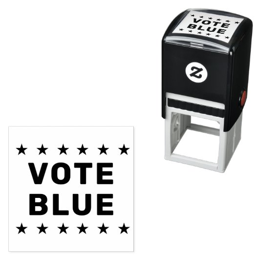Stem Blauw teken Zelfinktende Stempel (In situ)