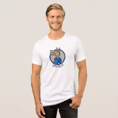 Stem Blauw Tri-Blend Shirt (Voorkant volledig)