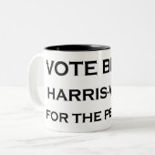 STEM BLAUW! TWEEKLEURIGE KOFFIEMOK (Voorkant links)