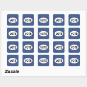 STEM - Blauw Vierkante Sticker (Vel)