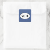 STEM - Blauw Vierkante Sticker (Tas)