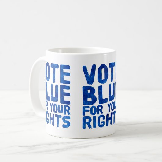 Stem Blauw voor uw rechten Koffiemok (Voorkant links)