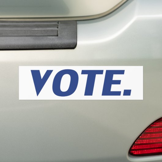 stem blauw wit - auto Bumpersticker (Op auto)