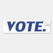 stem blauw wit - auto Bumpersticker (Voorkant)