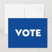 "Stem" Blauw Wit Briefkaart (Voorkant / Achterkant)