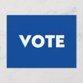 "Stem" Blauw Wit Briefkaart (Voorkant)