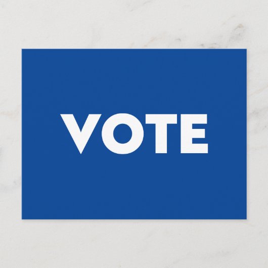 "Stem" Blauw Wit Briefkaart (Voorkant)