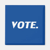 " stem " blauw , wit - magneet (Voorkant)