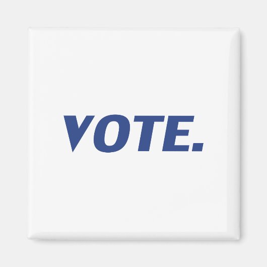 " stem " blauw , wit - magneet (Voorkant)