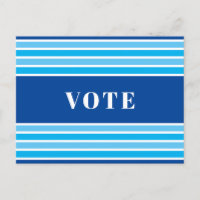 Stem. Blauwe lijnen. Briefkaart