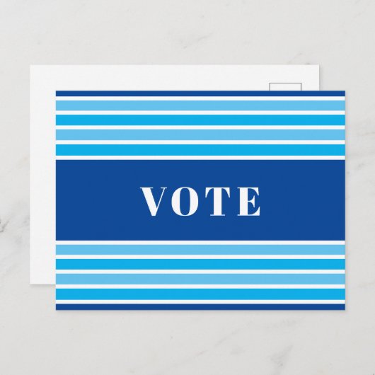 Stem. Blauwe lijnen. Briefkaart (Voorkant / Achterkant)