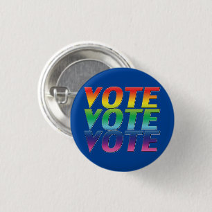 stem blauwe regenboogkleuren - Button
